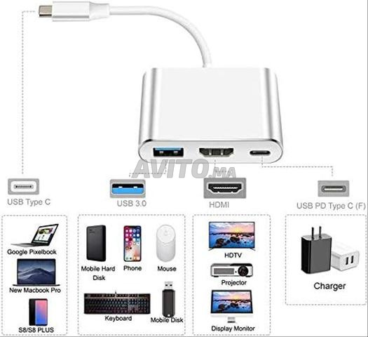 محول USB Type C إلى HDTV ابتداء من 65 درهم