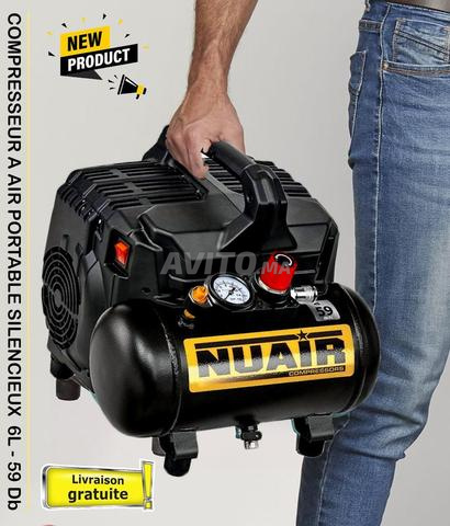 COMPRESSEUR A AIR PORTABLE SILENCIEUX 6L - 59 Db