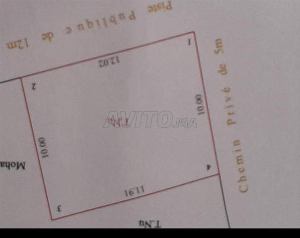 قطعة أرضية للبيع طنجة حكامة شرافات برارق