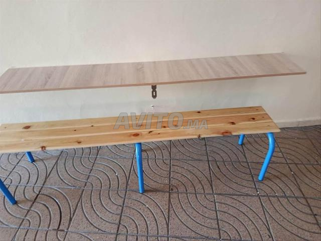 مقعد شبه معدني BANC 1m80 / غرفة تغيير الملابس / مكتب / سرير