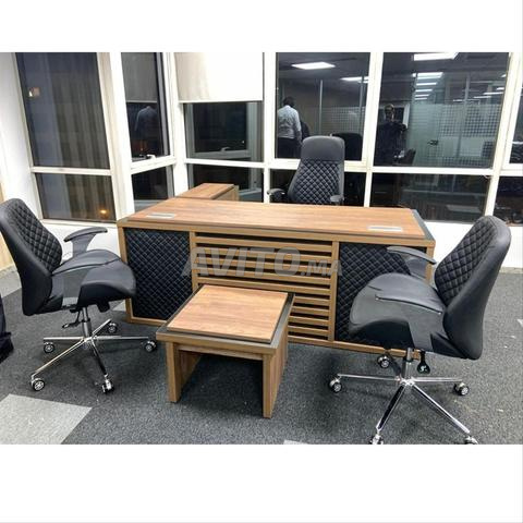 BUREAU AVEC RETOUR ET CAISSON EN BOIS MDF