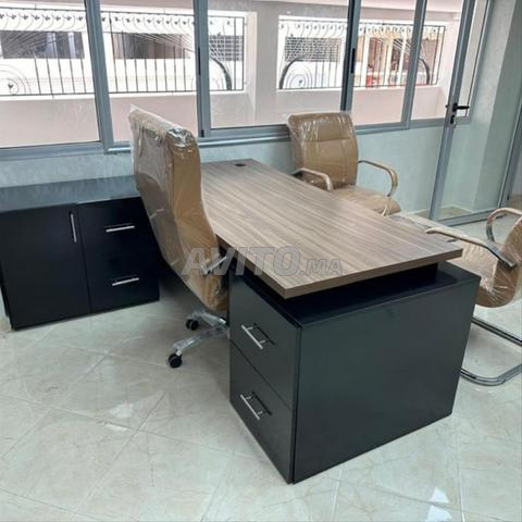 مكتب مع وحدة إرجاع ودرج من خشب MDF - 2