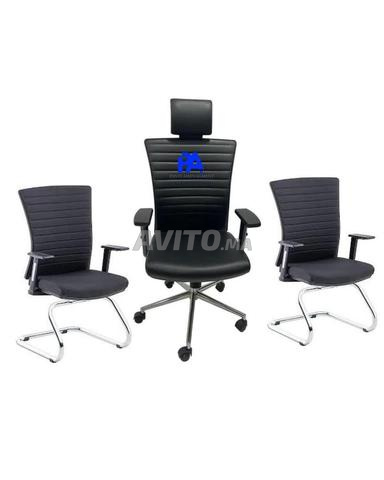 Chaise de direction simili cuir / fauteuil visiteur