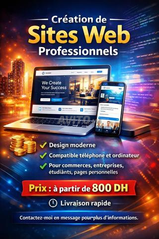 إنشاء مواقع ويب عصرية واحترافية