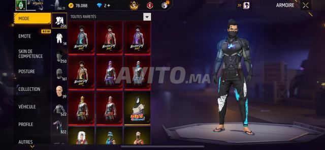 Compte Free Fire à vendre - 2