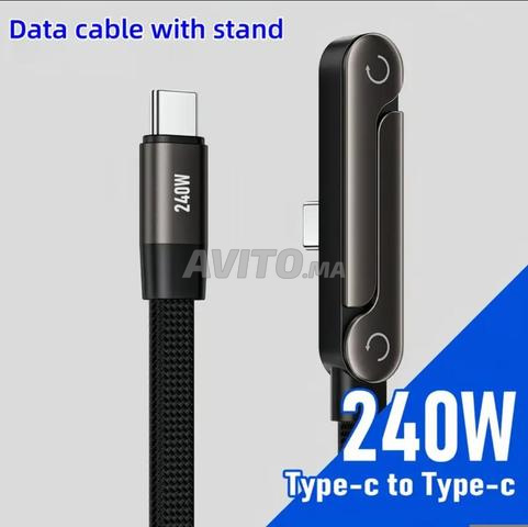 Câble de charge Type-C 240W avec support pliable - 2