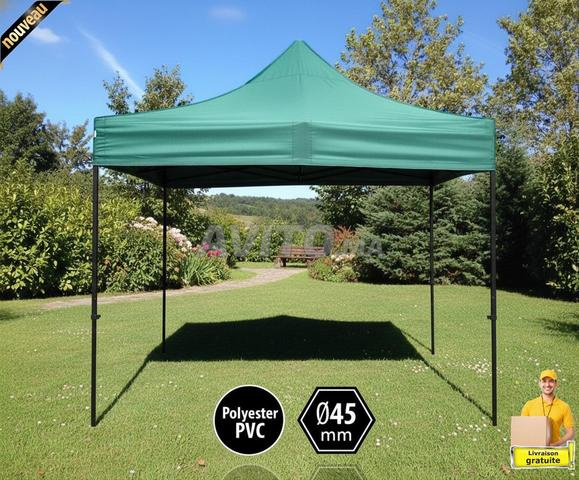 Tonnelle 3x3 m Pliante Vert Olive - Jardin & Plage