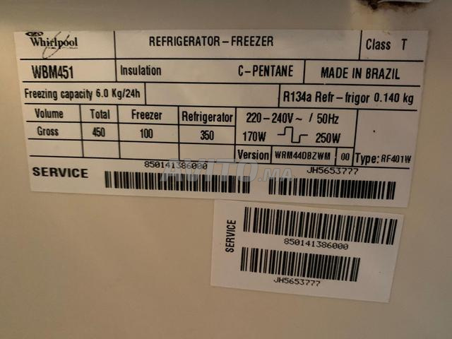 Carte Mère réfrigérateur whirlpool wbm451 No-Frost - 2