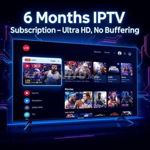 Abonnement Premium IPTV 6 Mois – 4K UHD ✅✅