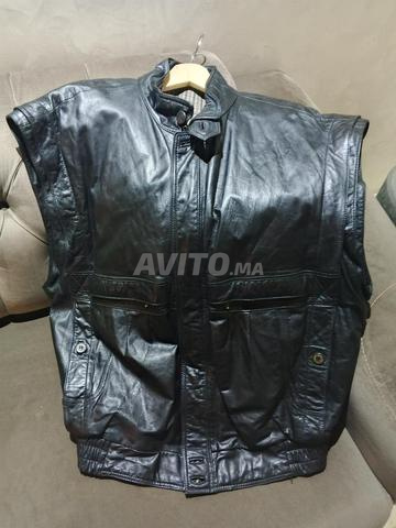 Gilet en vrai cuir grande taille 54