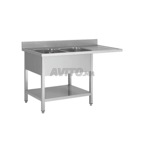 Plonge 2 Bacs égouttoir droit espace lave-vaisselle