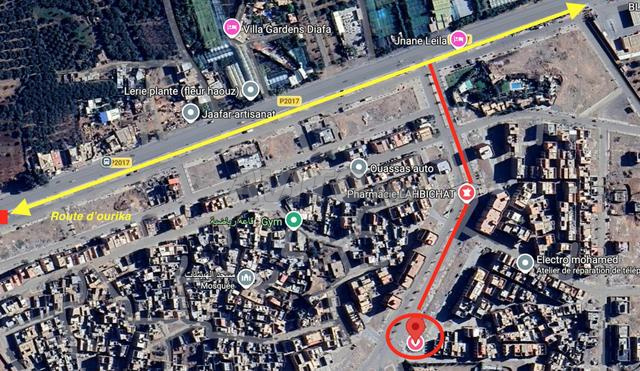 Terrain commercial titré 160m² Route Ourika