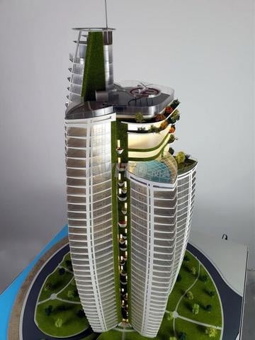 Terrain rond immeuble Hamria