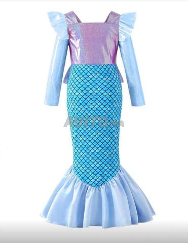 Robe sirène bleu azur 4 ans