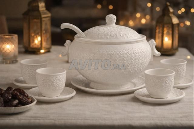 Pack Ramadan Terrine, cuillère, tasses, assiettes