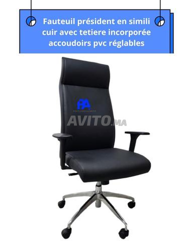 Ensemble fauteuil en cuir\chaise de bureau dispo - 2