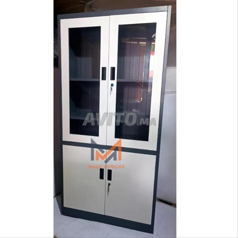 Armoire métallique haute semi vitrées 2 portes  - 2