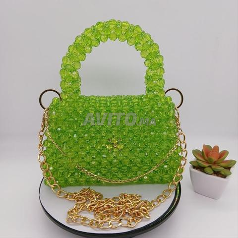 Sac à main Prairie en perles cristal vertes