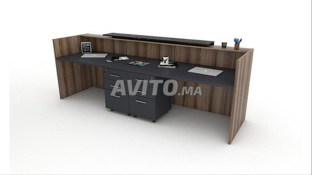 Banque d’accueil / Réception Moderne –Bois Marbre - 2