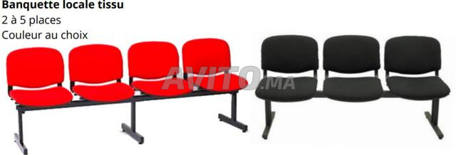 مقعد مطلي بالكروم 3 مقاعد \ مقعد استقبال جلد - 2