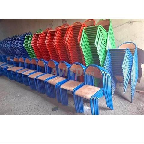 Table double places scolaire\chaise semi métalliqu
