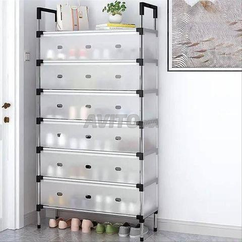 😍 Étagère à chaussures anti-poussière à 7 niveaux 😍