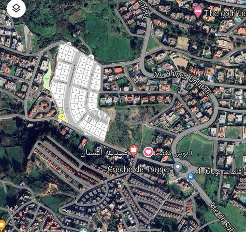 بقعة أرض 507 متر مربع منطقة فيلا موثقة في بوبانة طنجة