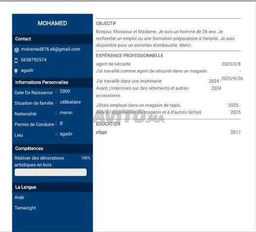 Je cherche des opportunités d'emploi