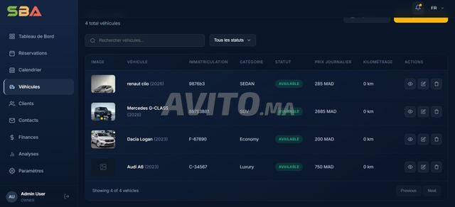 حجز وإدارة تأجير السيارات