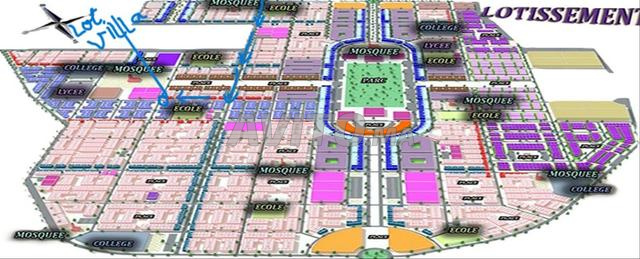 Lot de terrain villa en bande,135 m²/3 façades