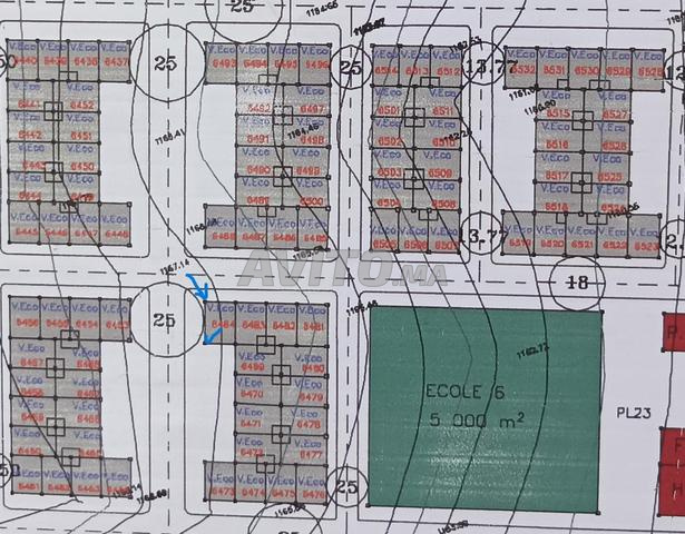 Terrain villa en bande, 135 m²/3 façades - 2