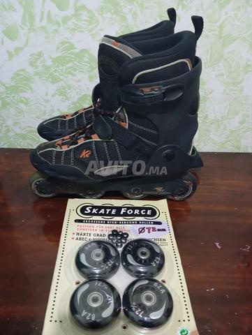 زلاجات مضمنة K2 احترافية، عجلات 72mm ABEC