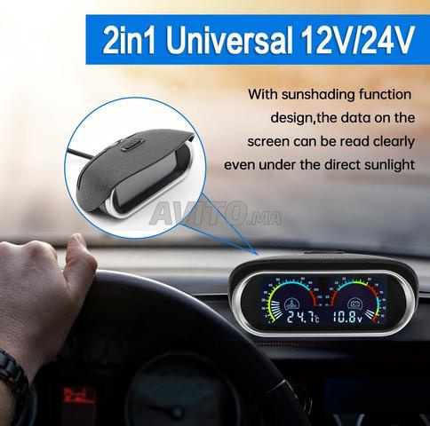 ♨️🚖🛻🚘جهاز قياس حرارة السيارة والفولتاج - 2