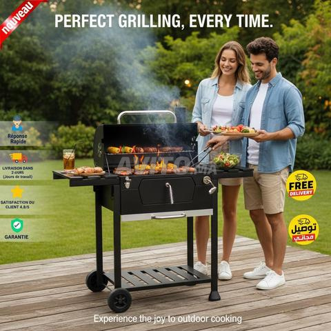 Barbecue à charbon Double Grille & Thermomètre