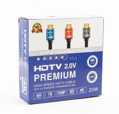 Câble HDMI 20 m 4K Haute Vitesse TV PC Projecteur