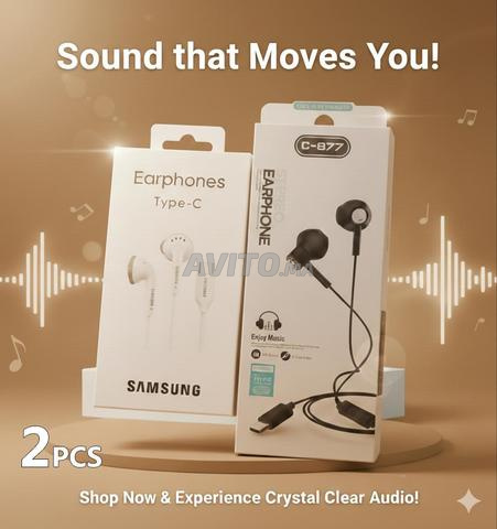 سماعتان Type C – صوت نقي وتصميم عصري