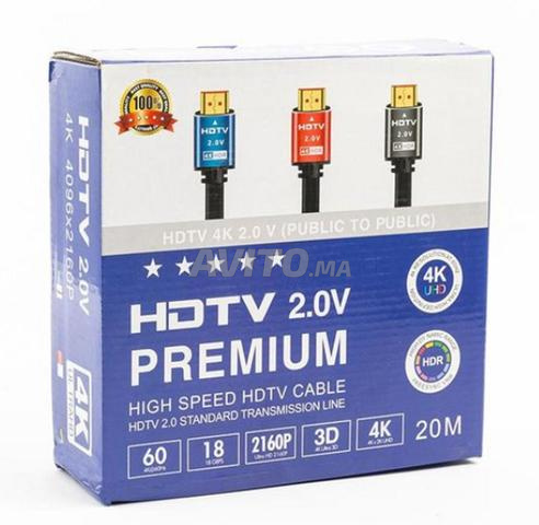 كابل HDMI HDTV 2.0V Premium 4K 20 م