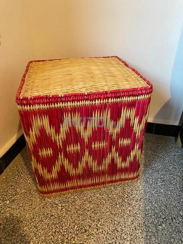 Pouf artisanal en paille