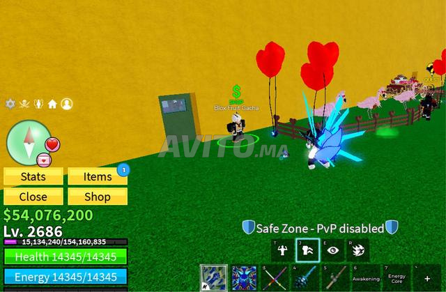 Compte Roblox (Blox Fruit) avec des objets très puissants