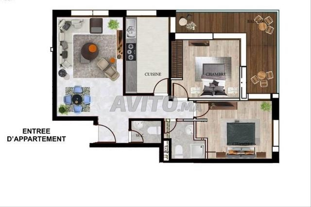 Appartement à vendre 88 m² à Dar Bouazza