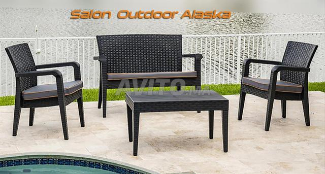 Salon D'Extérieur WICKER 4 Pièces Anthracite