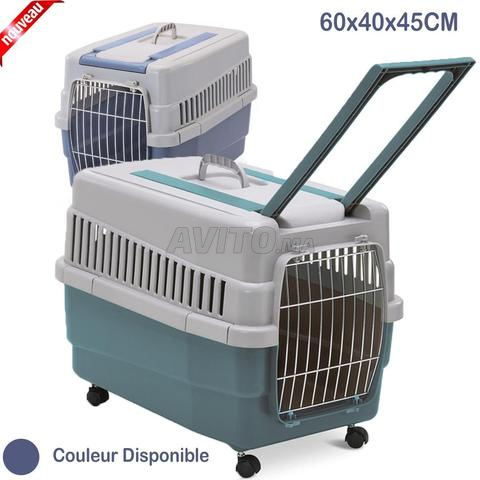 CAGE TRANSPORTAL SUR ROULETTES NEUF 60X40X45CM - 2
