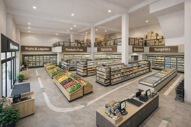 محل تجاري طابق سفلي وطابق نصفي - 2