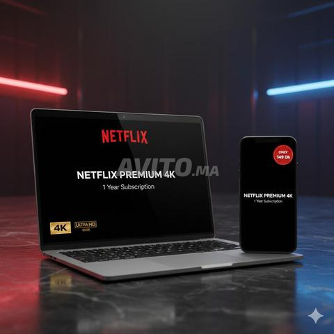 Netflix Premium 4K - 1 An - 149 Dh avec Garantie