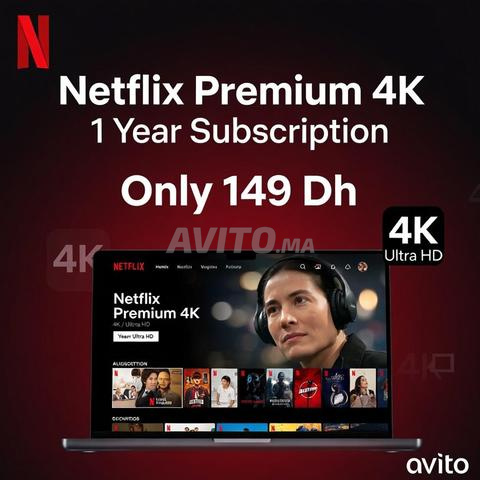 Netflix Premium 4K - 1 An - 149 Dh avec Garantie
