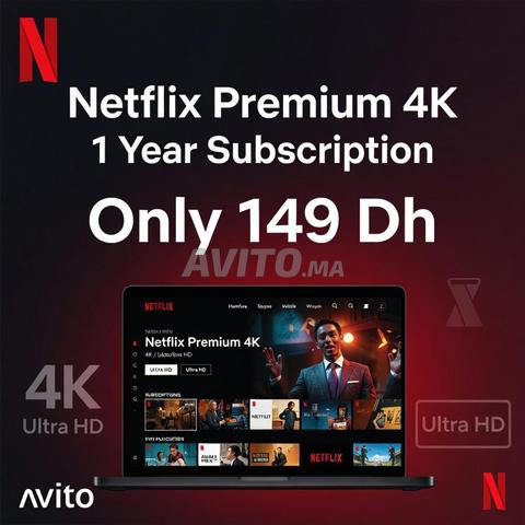 Netflix Premium 4K - 1 An - 149 Dh avec Garantie
