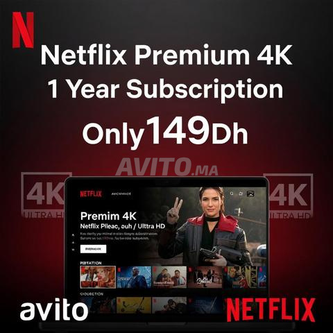 Netflix Premium 4K - 1 An - 149 Dh avec Garantie