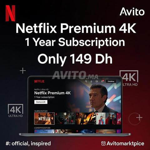 Netflix Premium 4K - 1 An - 149 Dh avec Garantie