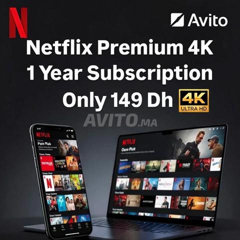 Netflix Premium 4K - 1 An - 149 Dh avec Garantie
