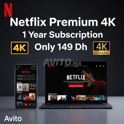 Netflix Premium 4K - 1 An - 149 Dh avec Garantie
